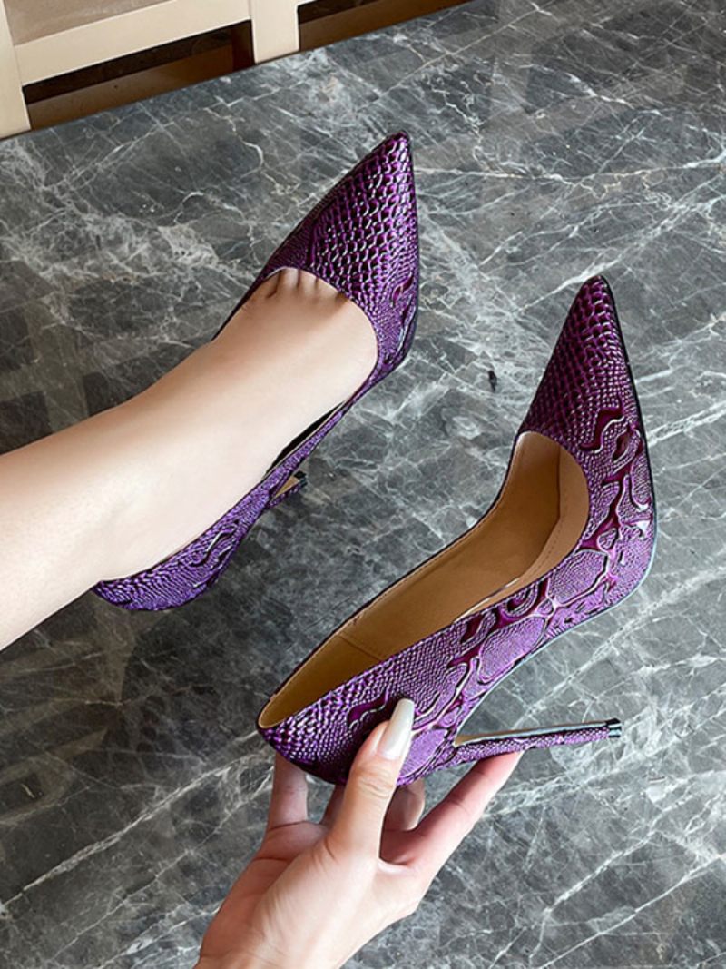 Naisten Korkokengät Slip-on Teräväkärkiset Stiletto Heel Pumps - Purppura