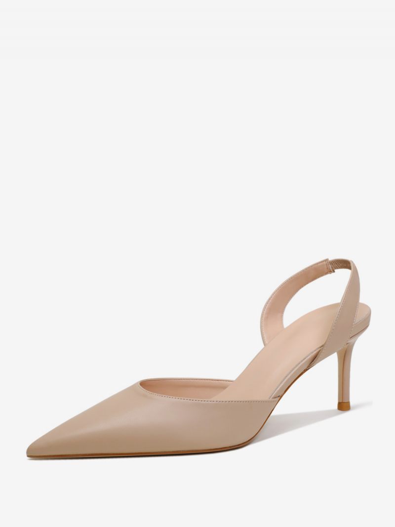 Naisten Mustakorkoiset Teräväkärkiset Stiletto Heel Slingback -pumput - Keltainen / Punainen