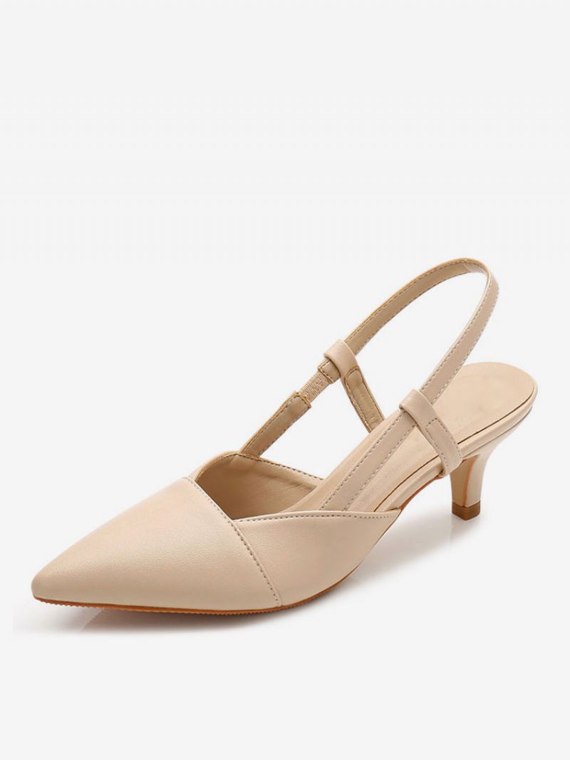 Naisten Slingback Kitten Prom Kantapääpumput Aprikoosina