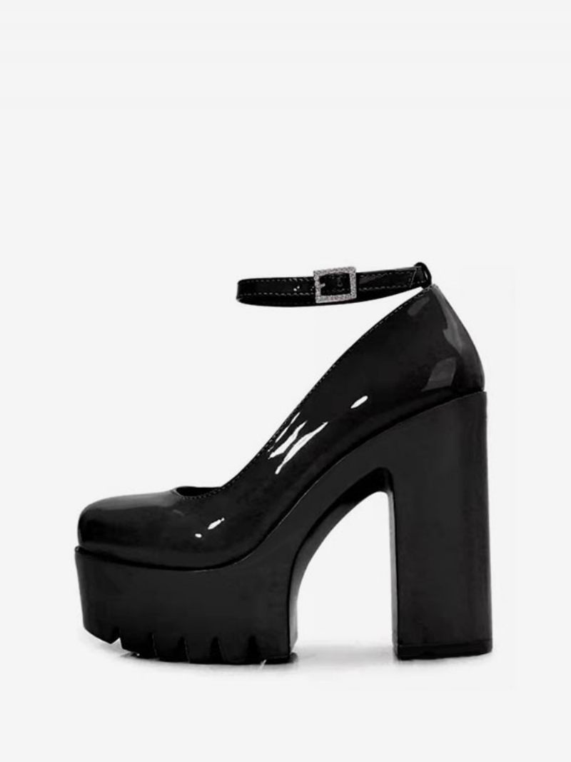 Naisten Street Wear Chic Heels & Pumps Pyöreä Toe Chunky Heel - Musta