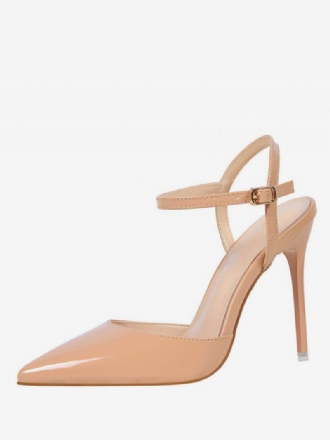 Nude-korkokengät Teräväkärkiset Slingback-pumput Naisille