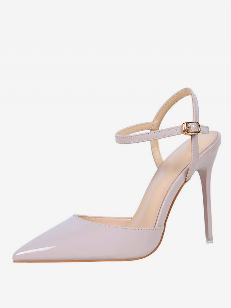 Nude-korkokengät Teräväkärkiset Slingback-pumput Naisille - Lila