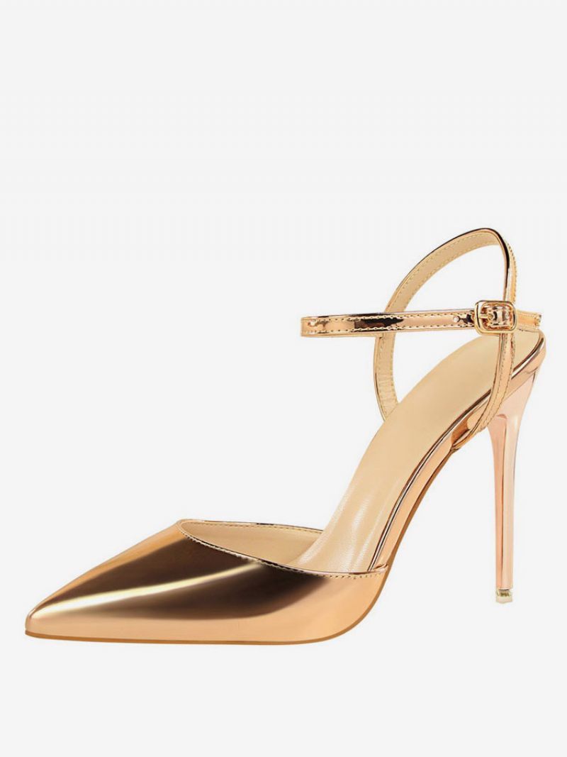 Nude-korkokengät Teräväkärkiset Slingback-pumput Naisille - Samppanja