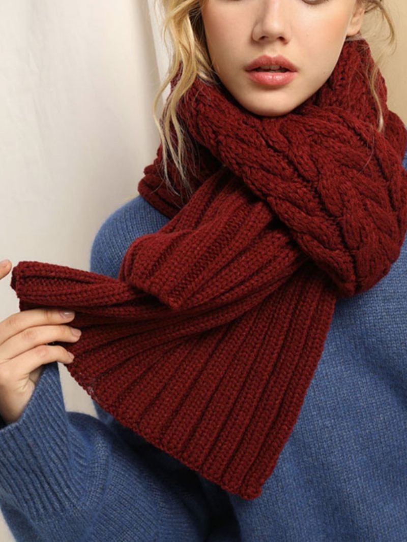 Naisten Huivi Winter Warm Acc - Burgundy