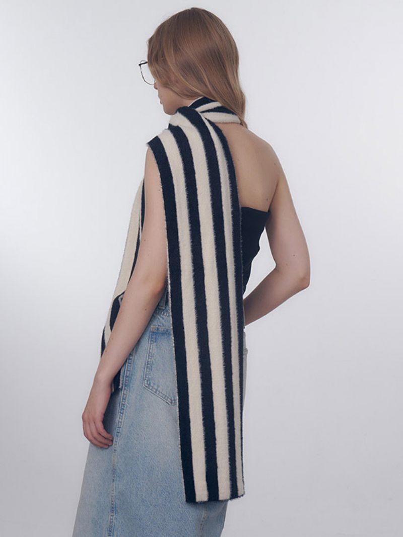 Vertical Stripes -huivi Daily Casual Naisten Huivit Syystalveen - Musta