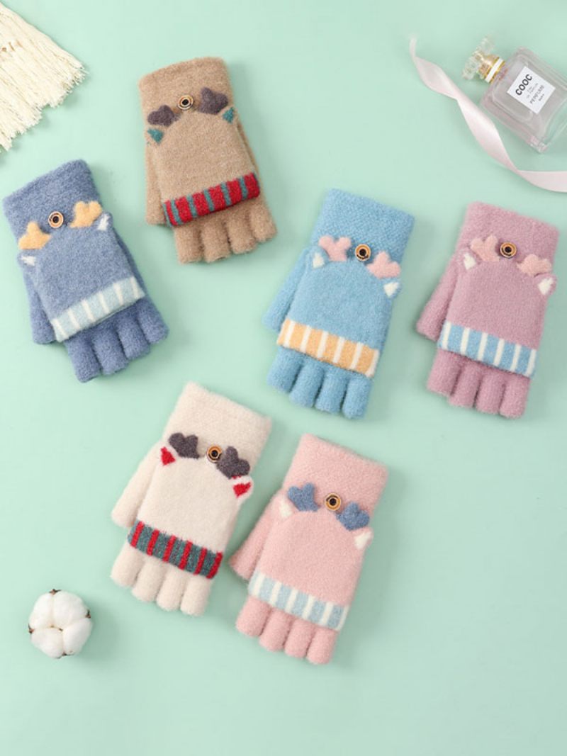 Naisten Käsineet Joulukuvio Fingerless Holiday Gift Home Wear Talvi Lämmin Söpö Acc