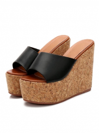 Naisten Cork Wedge Mule -korkokengät