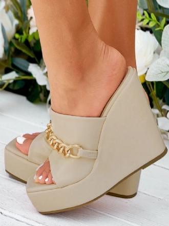 Naisten Ketjut Platform Mule Wedges