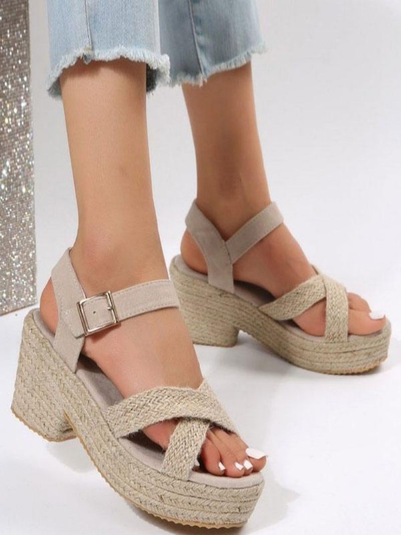 Naisten Wedge Heels Street Wear -sandaalit - Vaaleankeltainen