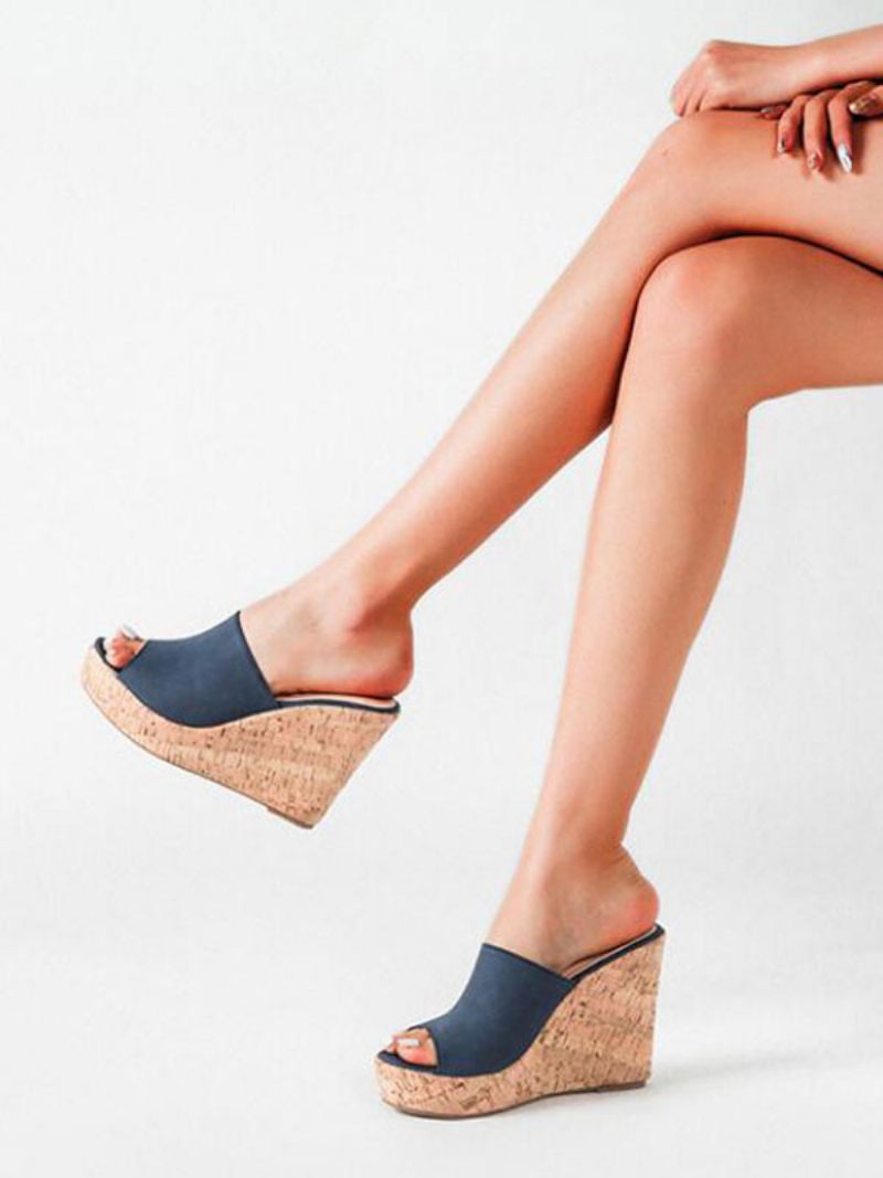 Naisten Wedge Mule -sandaalit Alustalla - Teal