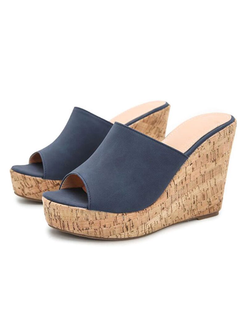 Naisten Wedge Mule -sandaalit Alustalla - Teal